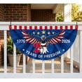 thumbnail image 4 of 250th Anniversary USA Half Circle Fan Flag 18"x35.5", 4th of July Independence Day Patriotic Decoration, Red White Blue 1776–2026 America 250th Anniversary Hanging Decor for Porch, Fence & Railing, 4 of 5