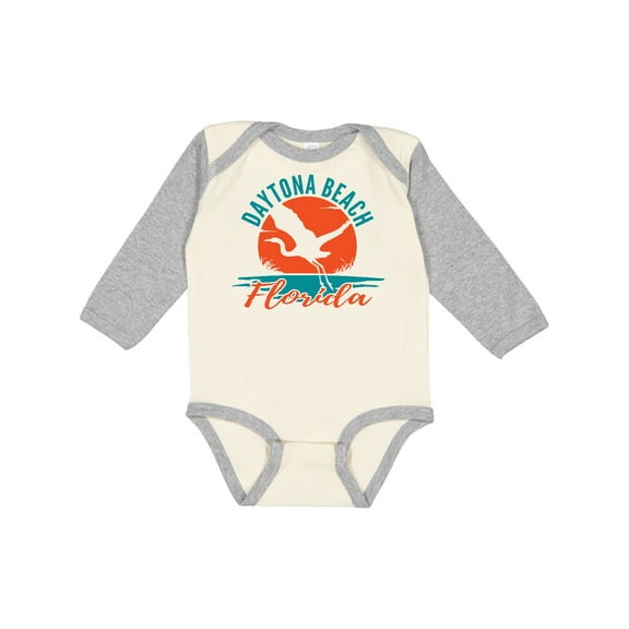 Inktastic Daytona Beach Florida Vacation Trip Boys or Girls Long Sleeve Baby Bodysuit