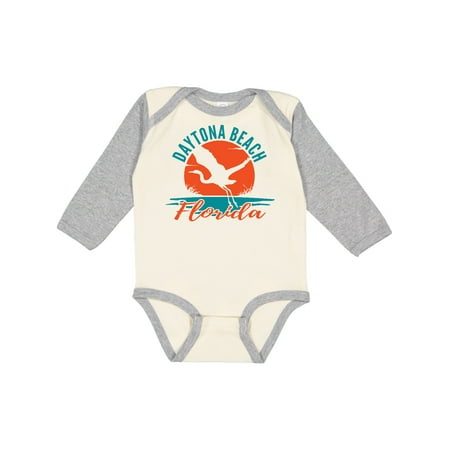 

Inktastic Daytona Beach Florida Vacation Trip Gift Baby Boy or Baby Girl Long Sleeve Bodysuit
