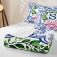 thumbnail image 4 of Catabedysis Pink Coquette Bowknot Bed Spread Queen,Blue Personalized Letter S Queen Coverlet Set For Girls,3Pcs, 4 of 7