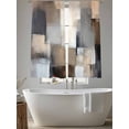 thumbnail image 5 of Grey Brown Abstract Sheer Curtains 72 Inch Length 2 Panels Set, Oil Painting Color Blocks Voile Window Treatment Rod Pocket Curtains Sheers Drapes for Bedroom/Living Room/Kitchen 52"x72"x2, 5 of 7