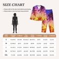 thumbnail image 4 of Lsque Palm Trees at Sunset Pattern Long Sleeve Pajama Set for Women - Soft 2-Piece Sleepwear and Loungewear Set with Pockets, Comfy Nightwear-Medium, 4 of 7
