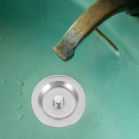 AURARMLET 2pcs RV Kitchen Sink Drain Plug Round Stainless Steel for Kitchen and Home Use