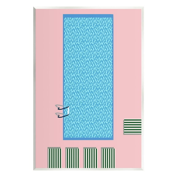 Stupell Industries Abstract Summer Pool Nature Painting Unframed Art Print Wall Art, 10 x 15