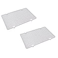 thumbnail image 1 of Oleegame 2PC Spoon And Lid Rest 1PCS Racks For Cooking And Baking 10" X 16"Heavy Duty Stainless Wire Rack For Baking Grilling Roasting Oven & Dishwasher Fits Half Sheet Pan Black, 1 of 7