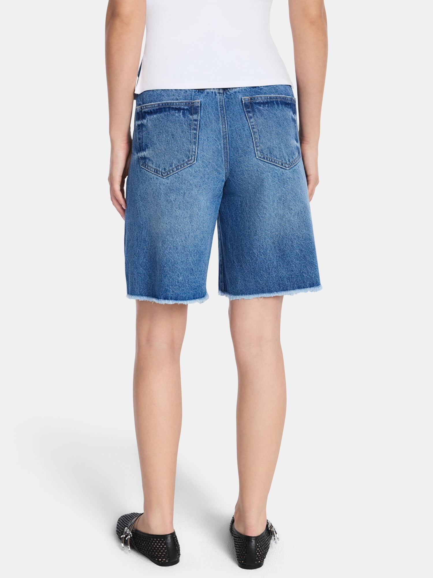 Madden NYC Women’s Distressed Cotton Jorts, Sizes XXS-XXL