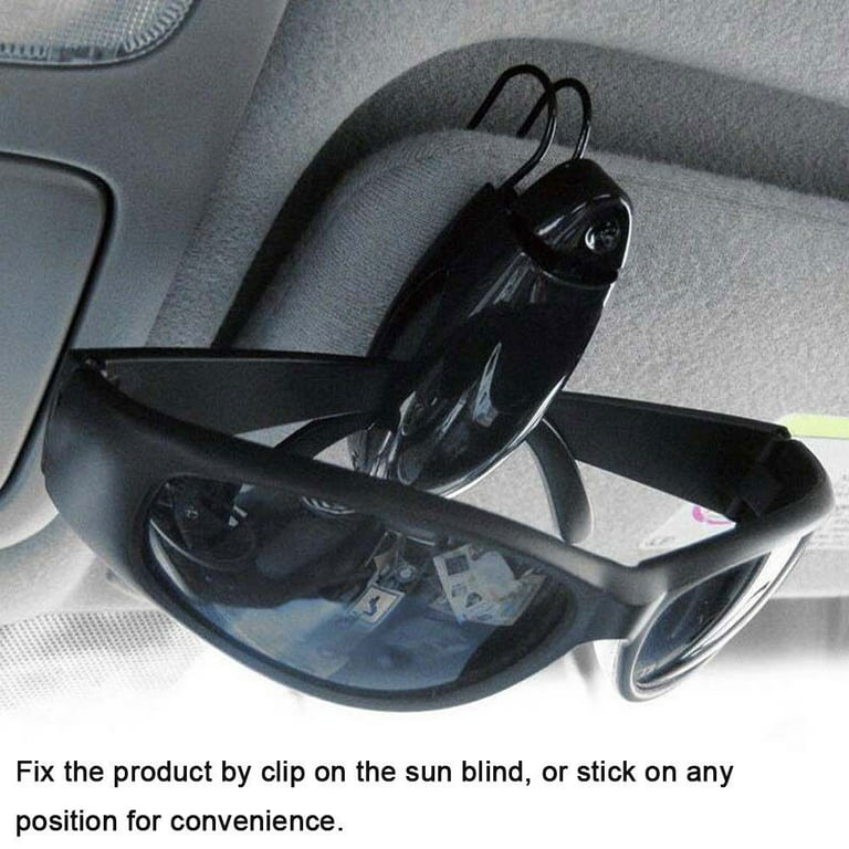 TSV 3pcs Car Auto Sunglass Visor Clip Holder, Vehicle Sunglasses Eyeglass  Hanger 8 Color in Random Car Accessories, Car Visor Clip Eyeglasses Mount  for Sunglasses, Glasses, Ticket Card 