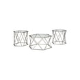 thumbnail image 1 of Signature Design by Ashley - Madanere Contemporary 3-Piece Table Set - Includes Cocktail Table & Two End Tables, Chrome Finish, 1 of 3