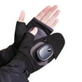 thumbnail image 2 of Portable Heated Gloves, 3-Second Instant Smart Thermostatic Electric Rechargeable Heated Fingerless Gloves for Women Men with Digital Display, Work, Cycling, Skiing, Outdoor, Snow Black Free, 2 of 3