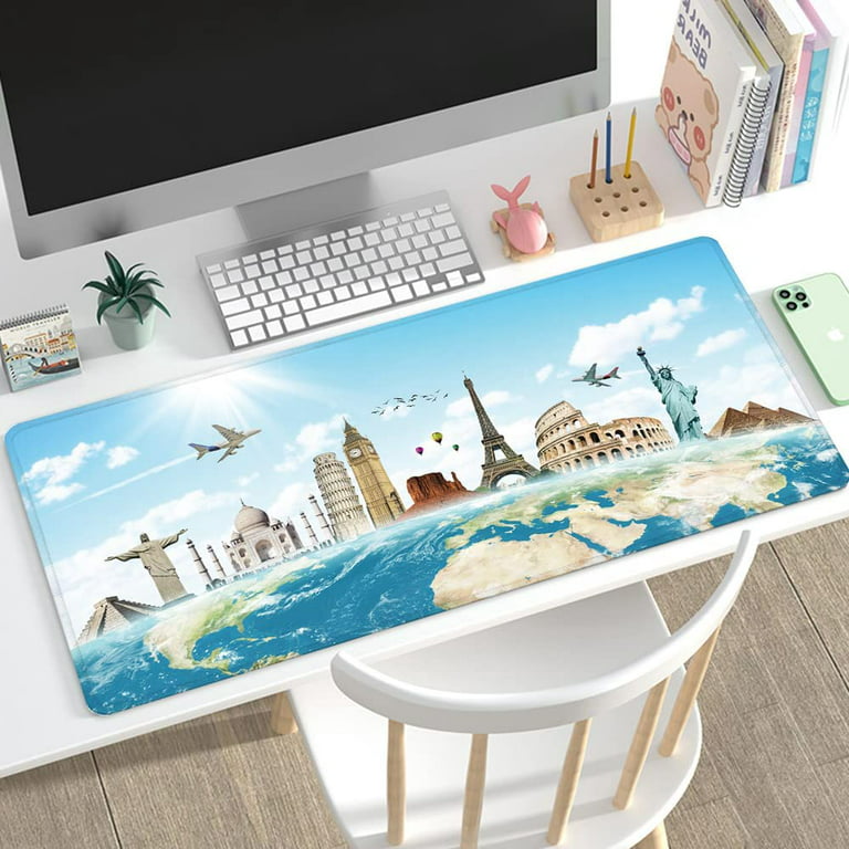 Decorative Topo Designs Artistic Theme Oversized Mouse Pad Desk Keyboard Mat
