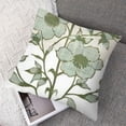 thumbnail image 7 of Comfy' Throw Pillow Covers  Light Green Flower Farmhouse Pillow Case Accent Tulip Rose Floral Watercolor Decor Square Pillowcases for Living Room Tent Playroom, 7 of 7