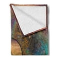 thumbnail image 2 of Magic Soft Flannel Fleece Throw Blanket, Double Exposure Outer Space Mixed with Earth Symbolic Eternity Details Print, Cozy Plush for Indoor and Outdoor Use, 70" x 90", Purple Tan, by Ambesonne, 2 of 5