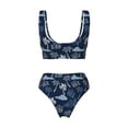 thumbnail image 6 of Rocae Hawaii Palms for Bikini Set for Women Two Piece Sexy High Swimsuits Split Crossover Bikini, 6 of 9