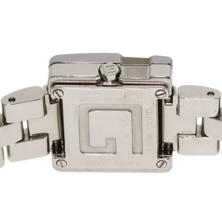 Pre-Owned Gucci 3600L G Square Face Watch Stainless Steel/SS  display picture 3