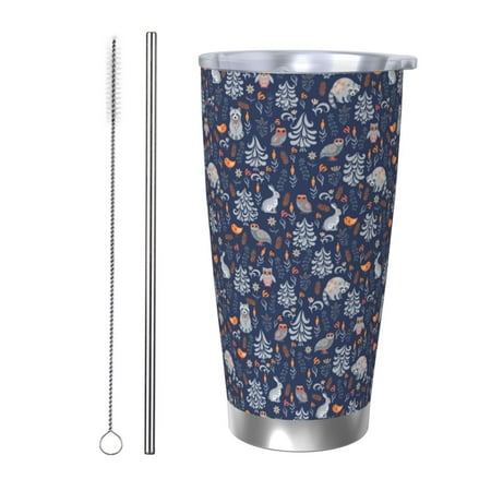 

Tideii Autumn Forest2 for 20OZ Car Cup Stainless Steel Cold and Hot Cup with Lid Suitable for Outdoor and Home Unisex-Straw Two-piece Set