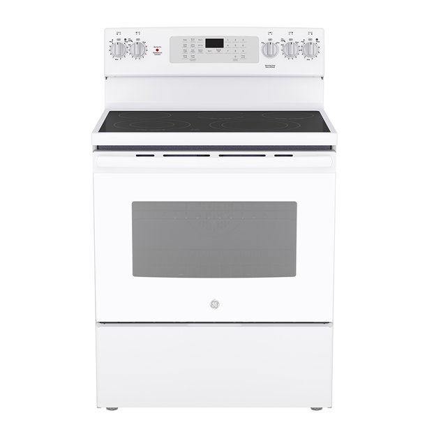GE 30â Free Standing Electric Convection Range with NoPreheat Air Fry