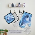 thumbnail image 5 of White Wolf Roses with Blue Flame Apron Set with Oven Mitts Pot Holders Set of 5 Kitchen Stuff Accessories, 5 of 6