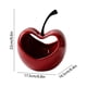 thumbnail image 3 of Adorno de Manzana de Cerámica con Forma de Corazón | Decoración Navideña Roja con Tallo de Metal Plateado o Negro | Llavero para Recibidor | Decoración Navideña Moderna para Sala de Estar, 3 of 6