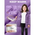 thumbnail image 6 of Wantdo Big Girl's Jacket Quilted Winter Coat Waterproof Jacket Puffer Jacket Light Purple 18/20, 6 of 10