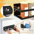 thumbnail image 3 of Magnetic Spice Rack for Refrigerator Seasoning Organizer for Spice Fridge Shelf storage Magnetic Shelf with Hook for Oven (4pack-Cut out-Black), 3 of 5