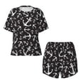 thumbnail image 2 of Yiaed Anchors Print Short Sleeve Pajama Sets for Women Casual Crew Neck 2 Piece Lounge Sets Women's Short-Sleeved Pajama-4X-Large, 2 of 5