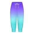 thumbnail image 4 of WEAIXIMIUNG Yoga Pants Women Straight Leg with Design On Side Capris for Women 4Th Of July Flag Independence Day Print Pants Bottom Drawstring Joggers, 4 of 5