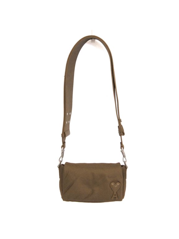 Pre-Owned Ami Paris Marcel Lunchbox Bag ULL710 AW0001 Men,Women Nylon Shoulder Bag Brown
