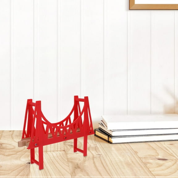 VORCOOL 1Pack Wooden Train Tracks for Kids Red Play