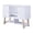 White, variant on Furniture of America Amani Buffet with Wine Rack, Walnut Oak