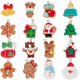 thumbnail image 1 of 1 caja de 32 piezas de 16 estilos de adornos navideños a granel, adornos de muñeco de nieve de resina, árbol de Navidad, copo de nieve, calcetines de reno, adornos para casa de vacaciones, 1 of 9