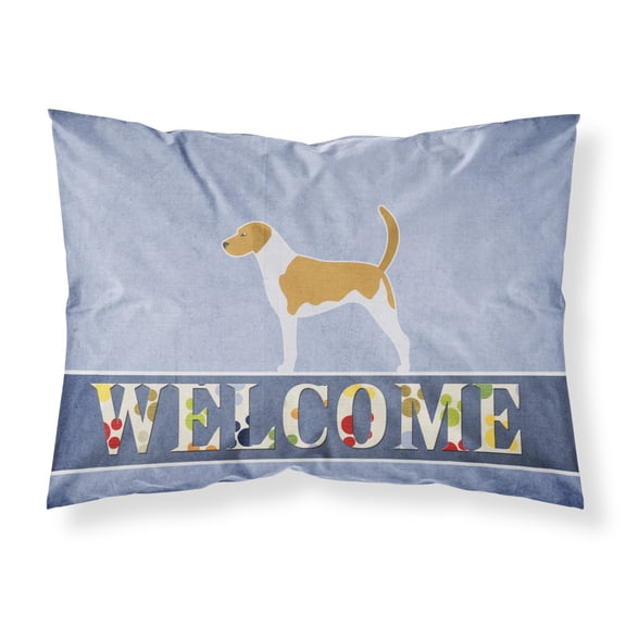 Carolines Treasures BB5502PILLOWCASE American Foxhound Welcome Fabric Standard Pillowcase Standard multicolor