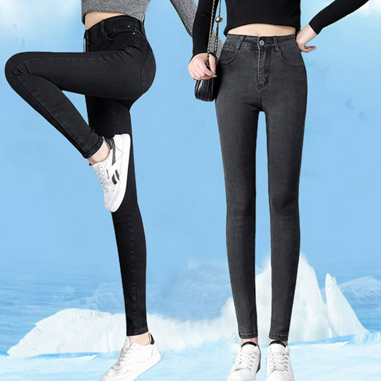 waist tall denim leggings