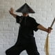 thumbnail image 3 of Sombrero ninja, sombrero de bambú, gorro ninja para cosplay, gorra ninja para actuaciones en el escenario, decoración para fiestas., 3 of 7