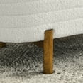 thumbnail image 6 of Furniliving 46"Storage Ottoman Benches, Oval End of Bed Bench with Rubber Wood Leg, Upholstered Bench for Living Room, Bedroom, Entryway, Beige, 6 of 11