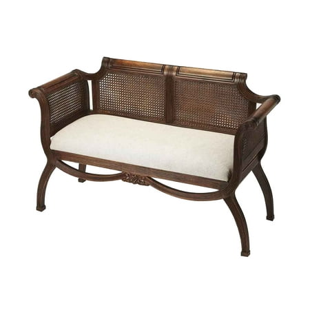 wicker entryway bench