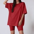 thumbnail image 4 of Short Set Two Piece Set Short Sleeve Tops Shorts Womens Summer Outfits Women Outfits, 4 of 6