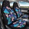 thumbnail image 3 of Chririnla Polyester Car Seat Covers Set for Driving, Easy to Install Removable Car Front Seat Cover, Neon Mushroom Pattern, 3 of 12