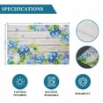 thumbnail image 6 of Blue Hydrangea Placemats Set of 6, Rustic Wooden Butterfly Spring Floral Placemats for Dining Table, Place Mats for Kitchen Tabletop, Waterproof Wipeable Dining Table Mats Set, 6 of 9