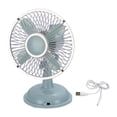 thumbnail image 3 of Mini ventilador de escritorio, ventilador personal portátil, ligero, recargable por USB, para dormitorio, silencioso. Azul claro, 3 of 9