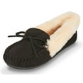 thumbnail image 3 of Floopi Womens Indoor/Outdoor Basic Memory Foam Moccasin Slipper W/Faux Fur Collar, 3 of 9