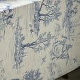 thumbnail image 5 of Glory Season Rustic Tablecloth Classic French Village Printed Linen Fabric Table Cover Farmhouse Decoration 55x102 Inches Rectangle/Oblong Blue for Kitchen Dining, 5 of 6