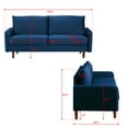 Couches for Living Room 71 inch, Mid Century Modern Velvet Love Seats