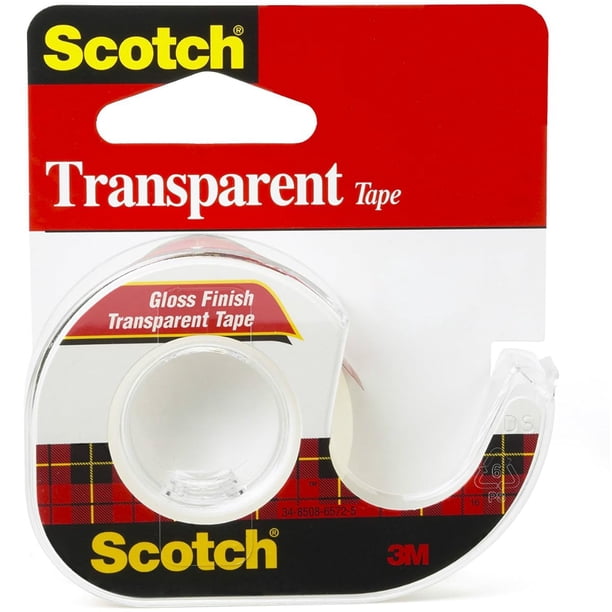 Cinta adhesiva transparente Scotch 174 con dispensador de plástico de 12 mm x 1000 cm