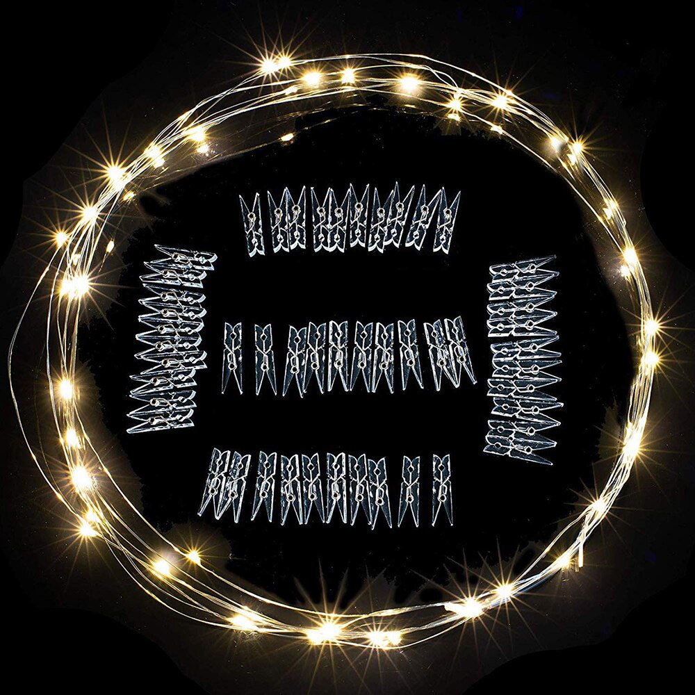 MeAddHome Photo Clip String Lights 20 50 100 LED Lights with 20/50