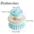 thumbnail image 2 of Dish Brush with Handle, Plastic Scrubber Brush,Ergonomic Grip Round Brush, Kitchen Scrub Brushes for Cleaning, Dish Scrub Brush for Washing Kitchen Utensils Sink, Pots, Pans, 2.56X2.76inch, 2 of 7