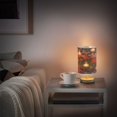 thumbnail image 6 of Lamp Printed Gifts Table Lamp USB Bedside Desk Nightstand Lamp Wood Base for Bedroom Living Room Office Desk College Dorm Light Bulbs and Maple Leaves, 6 of 7