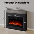 thumbnail image 3 of Maxhonor Electric Fireplace Mantel with 12 Flame Colors, Overheating Protection & Remote Control, Classic Minimalist Design, 3 of 8