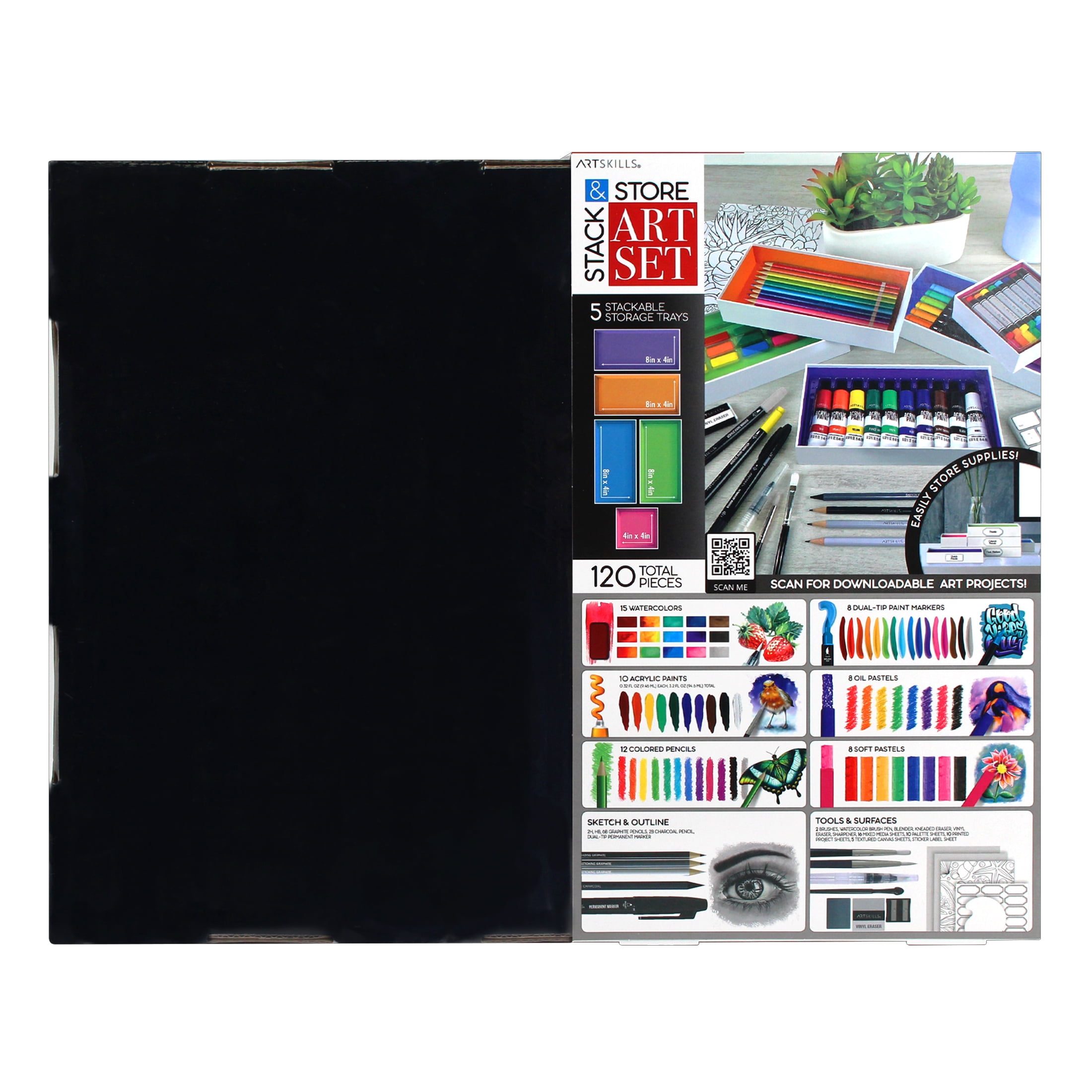ArtSkills Stack & Store Art Set, 120 Pieces