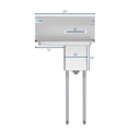 thumbnail image 4 of Pemberly Row Silver 10x14x10 Left NSF Steel Kitchen Prep & Utility Sink, 4 of 6