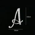 thumbnail image 6 of LINLIN Crystal Letter Brooches, 26 Letters Pins Brooches Silver Plated Metal Broaches Pins Clear Crystal Initial Breast pin for Women, 6 of 7